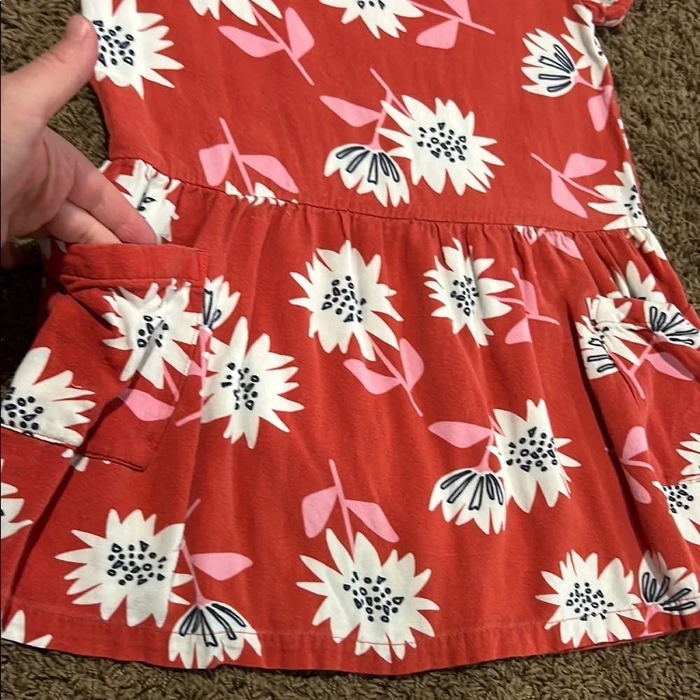 Cat & Jack Red Floral Kids Dress